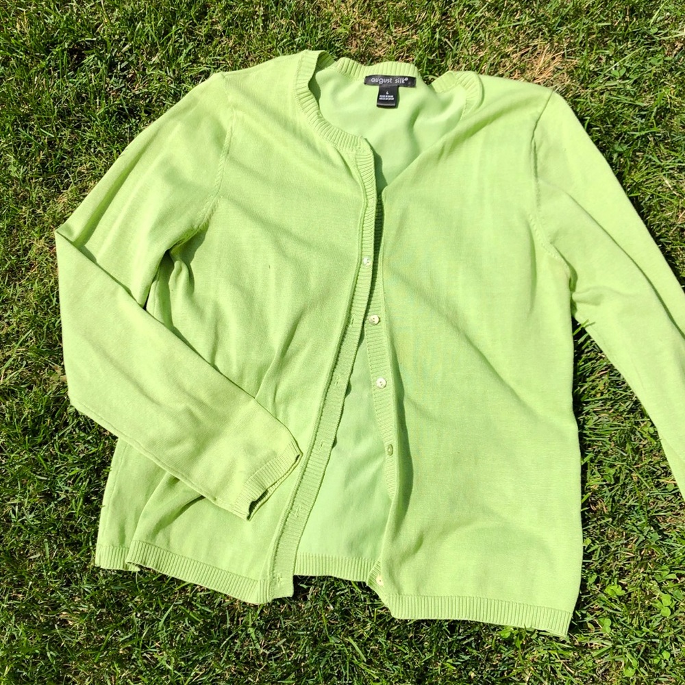 vintage lime green cardigan 🧃